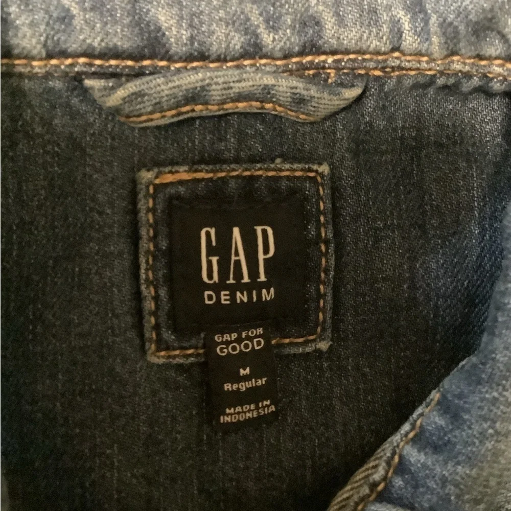 Gap denim girls medium regular ( 8-9 ) 132-140 cm 8-9 net 100% cotton denim vest